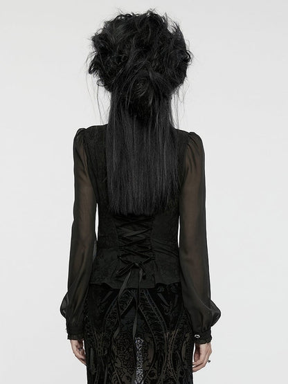 Out Hollow Black Shirt