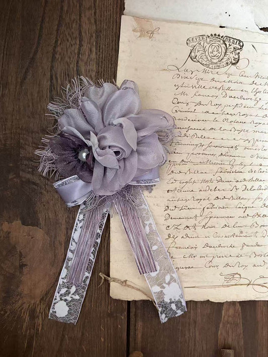 Purple Hairclip Floral