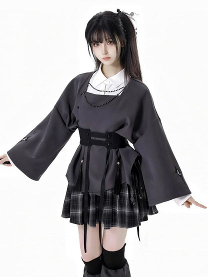 Stil Schwarz Quaste Band Korsett Gürtel Cheongsam