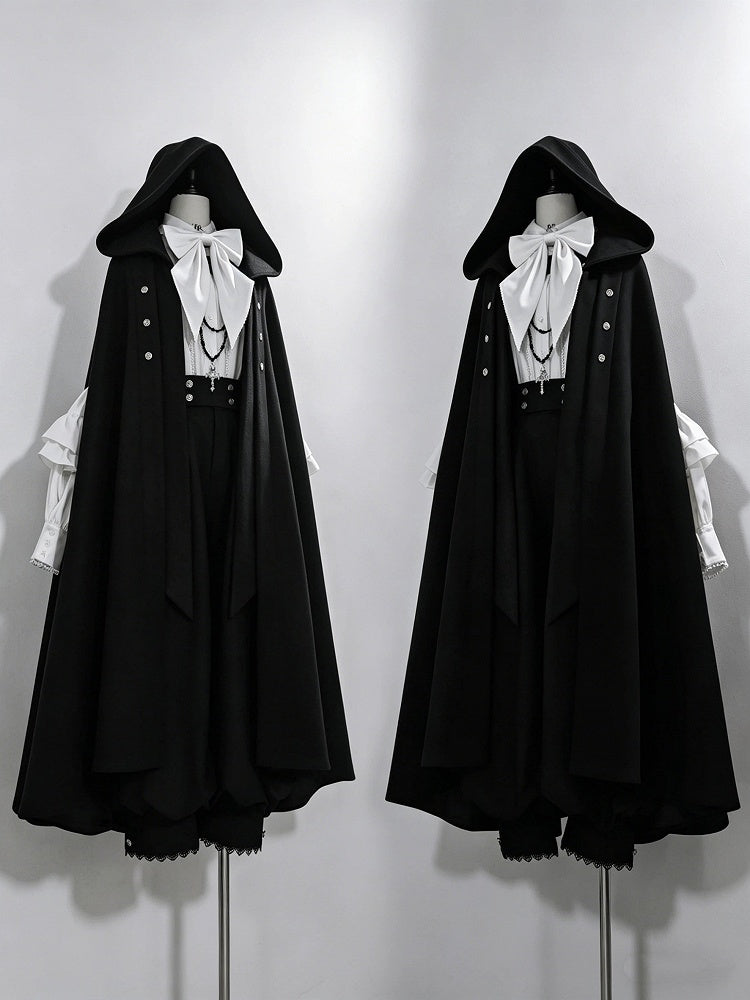 Black Ouji Lolita Double-Button Waist Knickerbockers Pants - Princess Chronicles