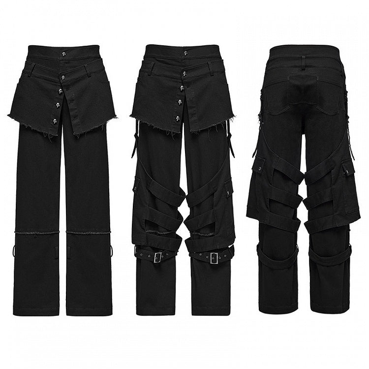 Ruins Walker Tactical Black Men's Pants - Punk Rave