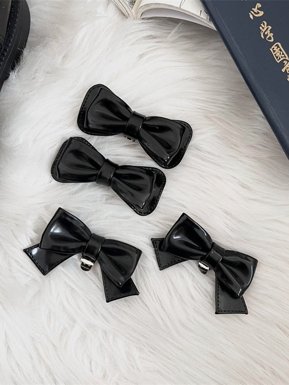 Style JK 3cm/4.5cm Slip-On with Detachable Preppy Shoes Heel Decor Brown Bow Design