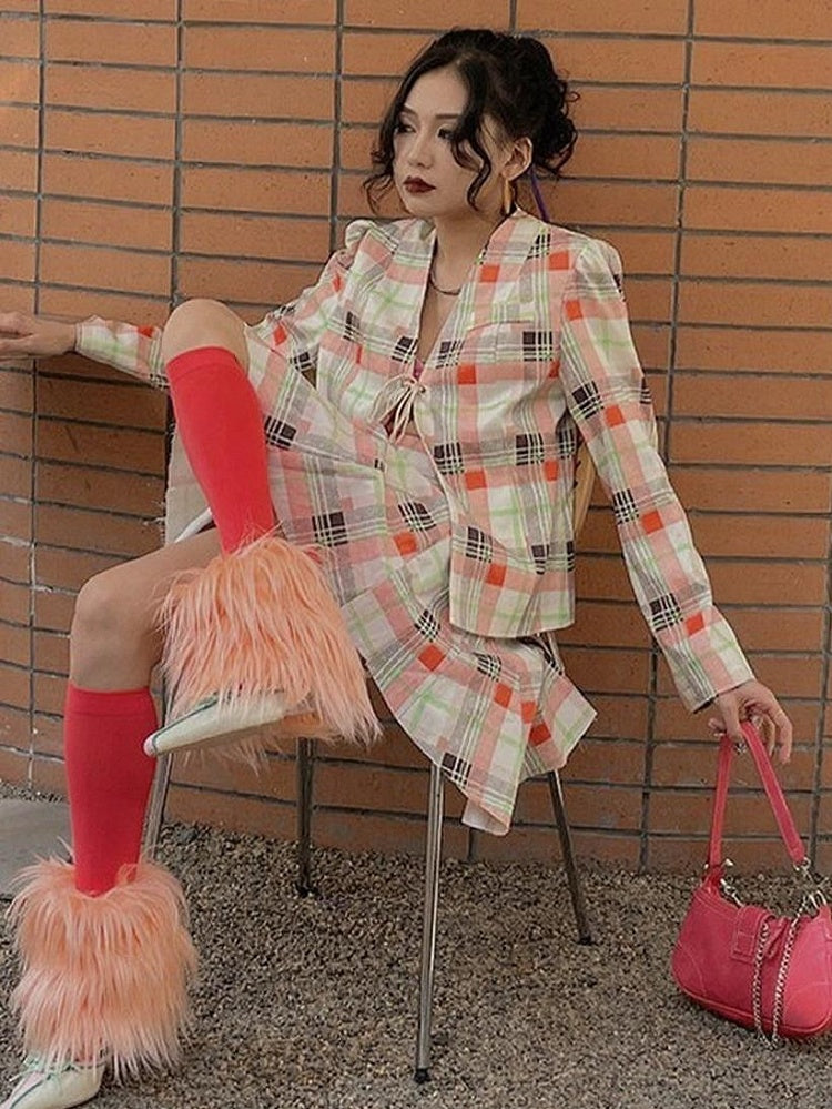 Warmers Shaggy 20CM/30CM/40CM Leg Orange Y2K