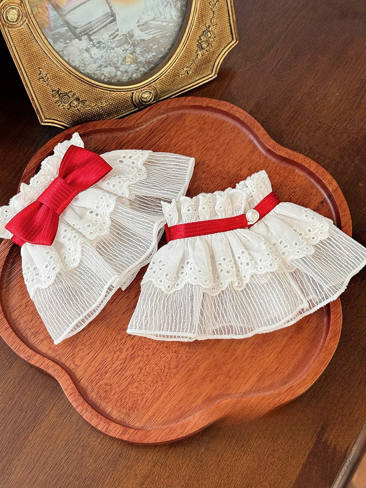 Bowknot Rote Manschetten / Handgelenk Rosa Schwarz Blau