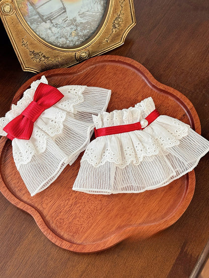 Bowknot Rote Manschetten / Handgelenk Rosa Schwarz Blau