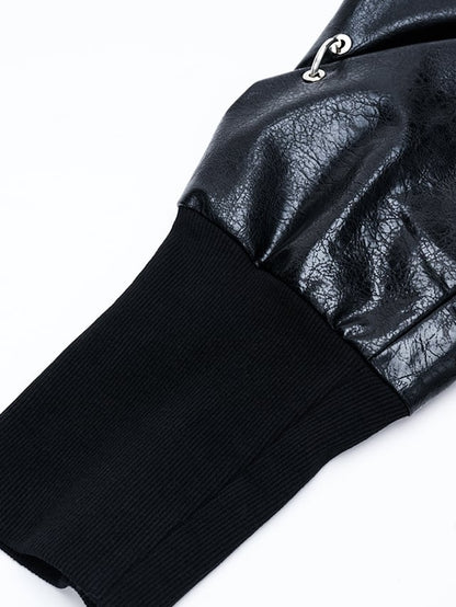 ゴシックパンクメタルリング ブラックテックウェアレッグウォーマー