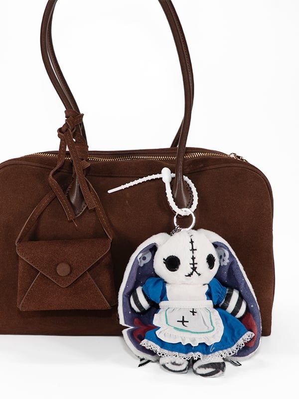 Guro Embellishments Rabbit Scar Kawaii - White Blue Keychain