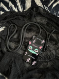 Pink and Strap With Black Mobile Green Back Crossbody Cat Phone Clip Gothic