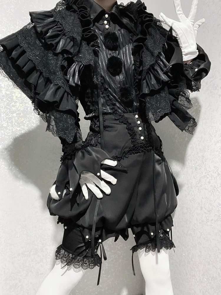 Layered Ruffle Overlay - Black or Apricot