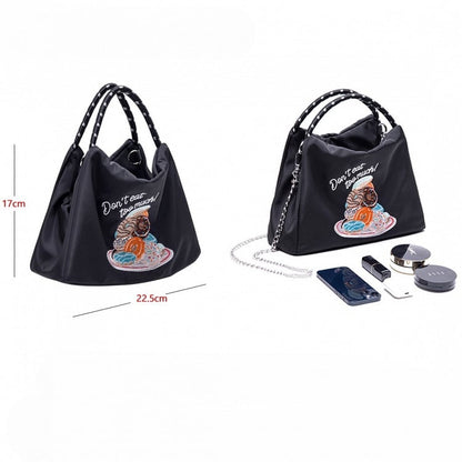 Pink Crossbody Phone Bag With Embroidered Donut Design