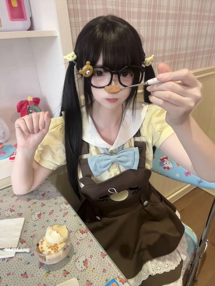 and Sailor Yellow Bow Shirt Collar Bear-Ear with