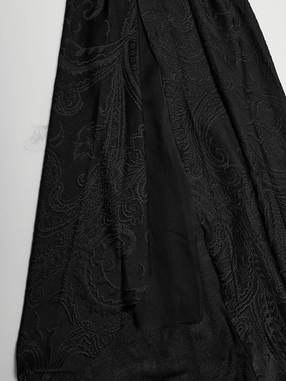 Coat Long Hoodie Gothic Black