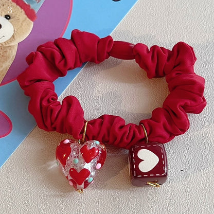 Options Hair 3 Red Scrunchie