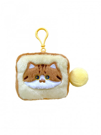 かわいいキティ柄のイエロー＆ブラウンの漫画風コインケース