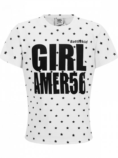 Star Letter Print White Tee - Languid Park