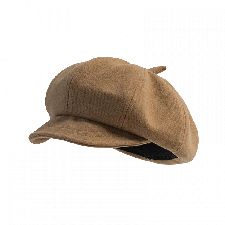 茶色のベレー帽