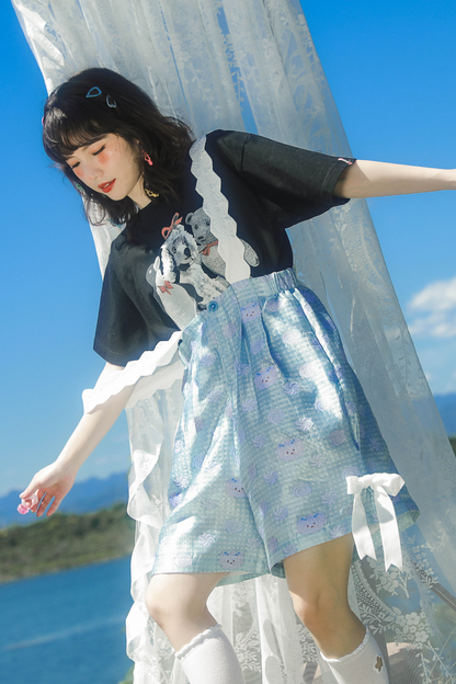 クマペンギンコラージュヴィンテージTシャツ