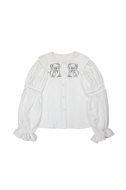 パピースリーブのレトロなロングシャツデザイン