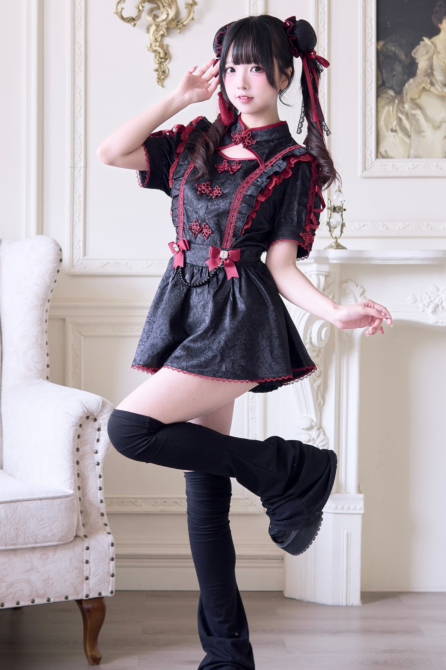 チャイナバンヘアピンペア＋スイートのセットアップ