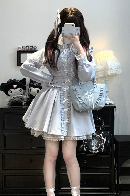 フリルサスペンダースカート マインレース