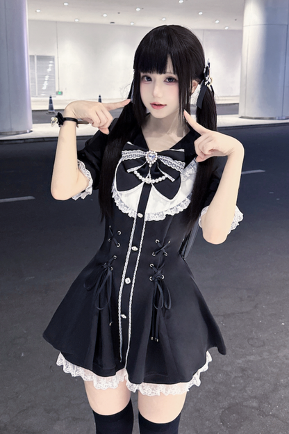 パフスリーブパンツ リボントップスインナー +