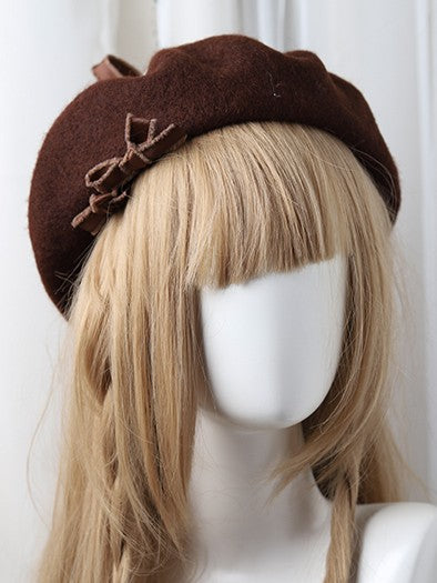 10 Lolita Bowknot Sweet Color Options Beret