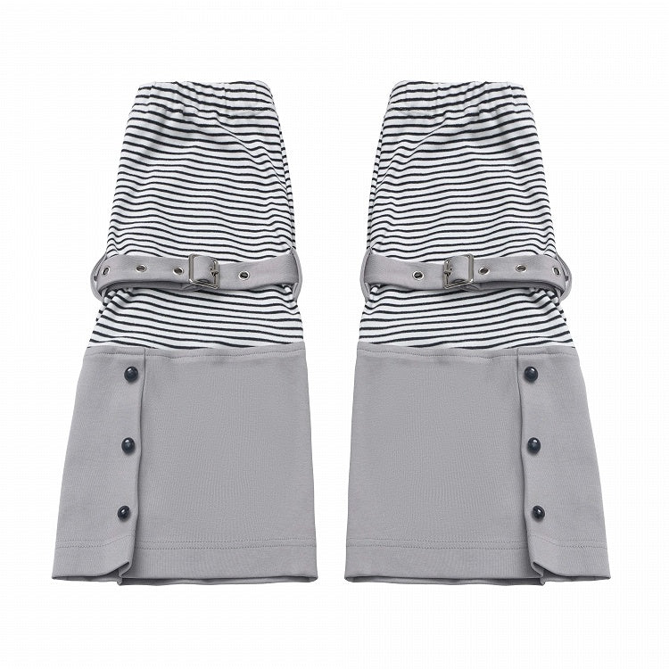 Guêtres à boucle à rayures grises