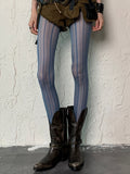 Strumpfhose Streifenmuster 6 Optionen Y2K Farbe