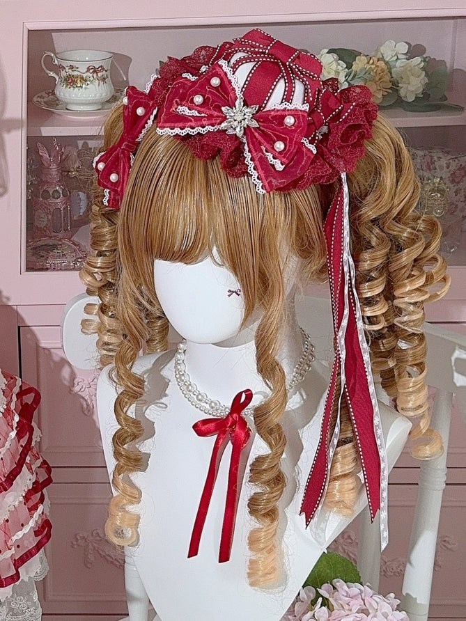 Decorated Details 5 Mini Hat Beaded Bowknot Options Color Rhinestone And Trim Lace