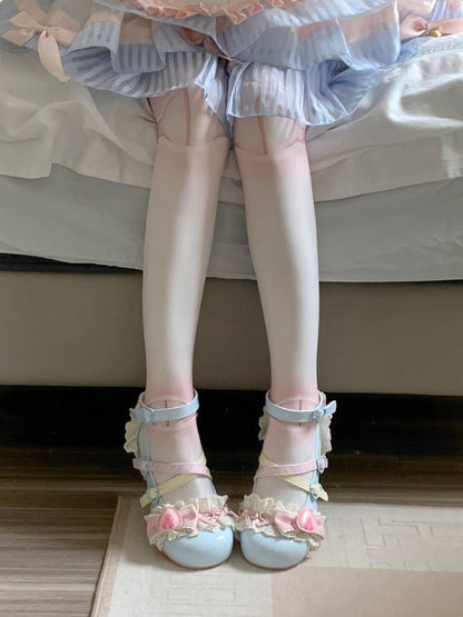 Shoes Mary Sweet Lolita Strawberry Cake Blue Jane Salt Sea