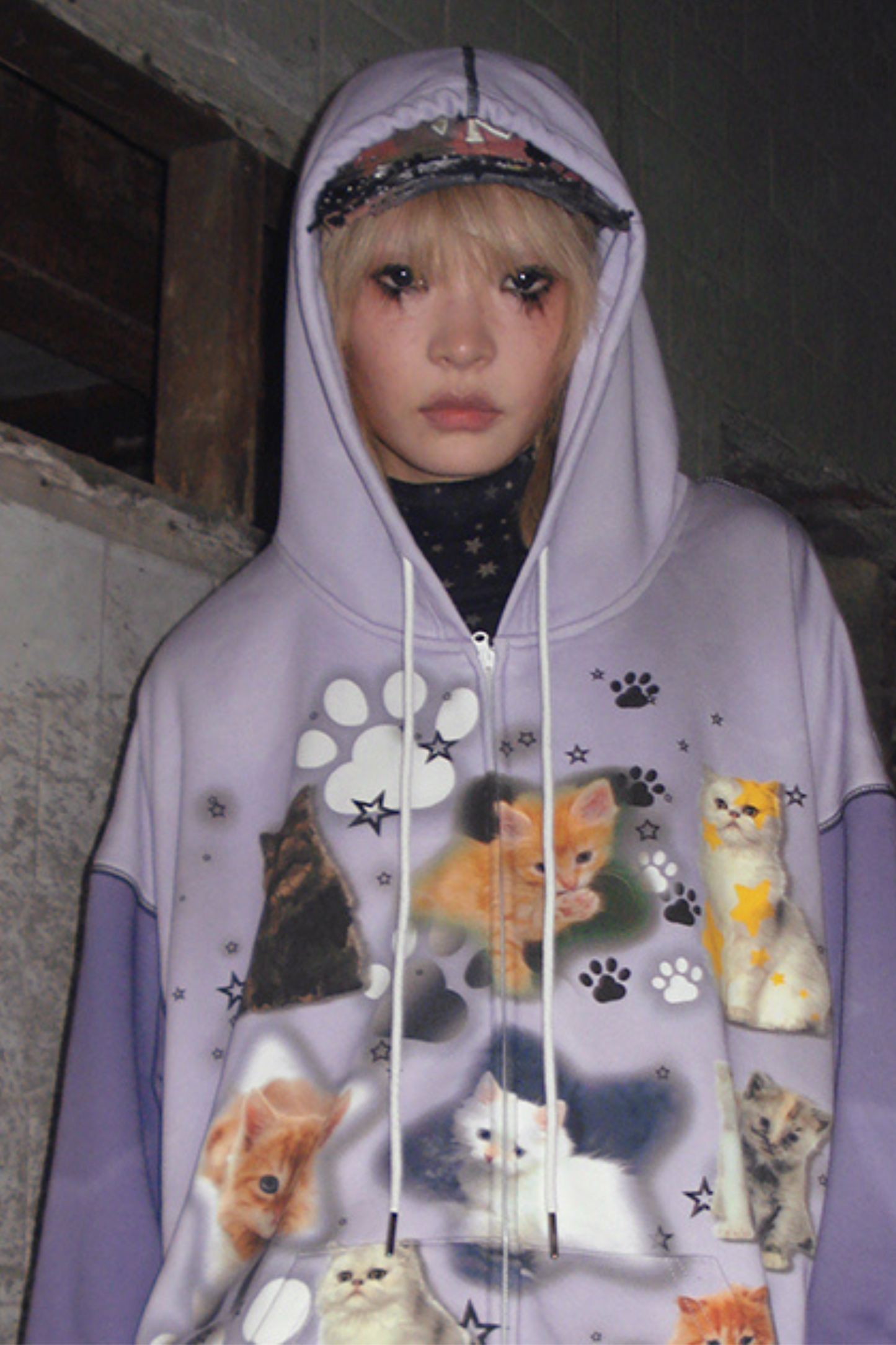 Buntes Sweatshirt Spray Cat Art