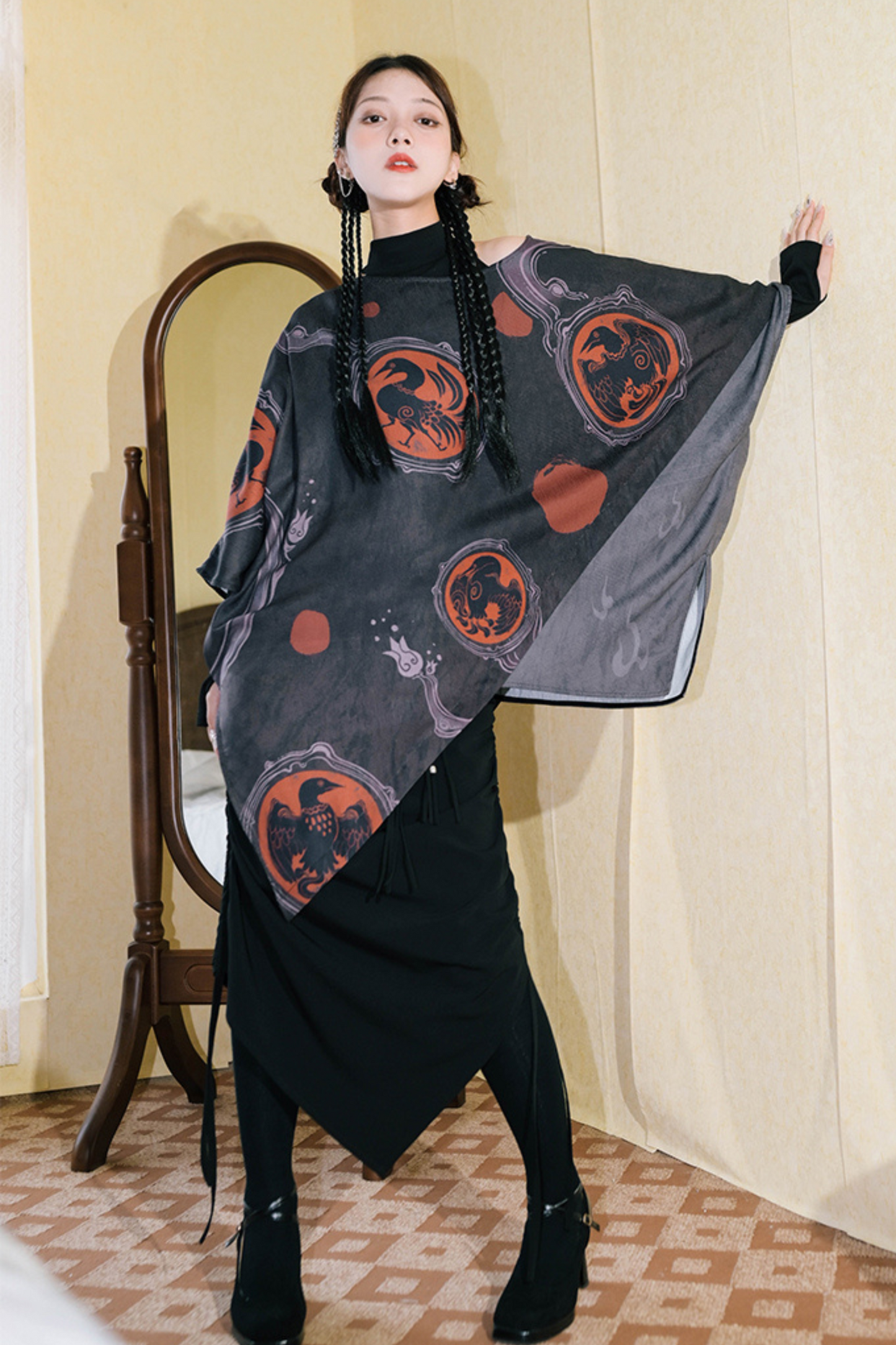 スタイルモード スモックトップケープ ルーズ