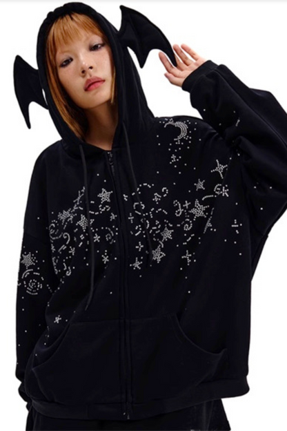 Kapuzenpullover Sternensweatshirt Diamant