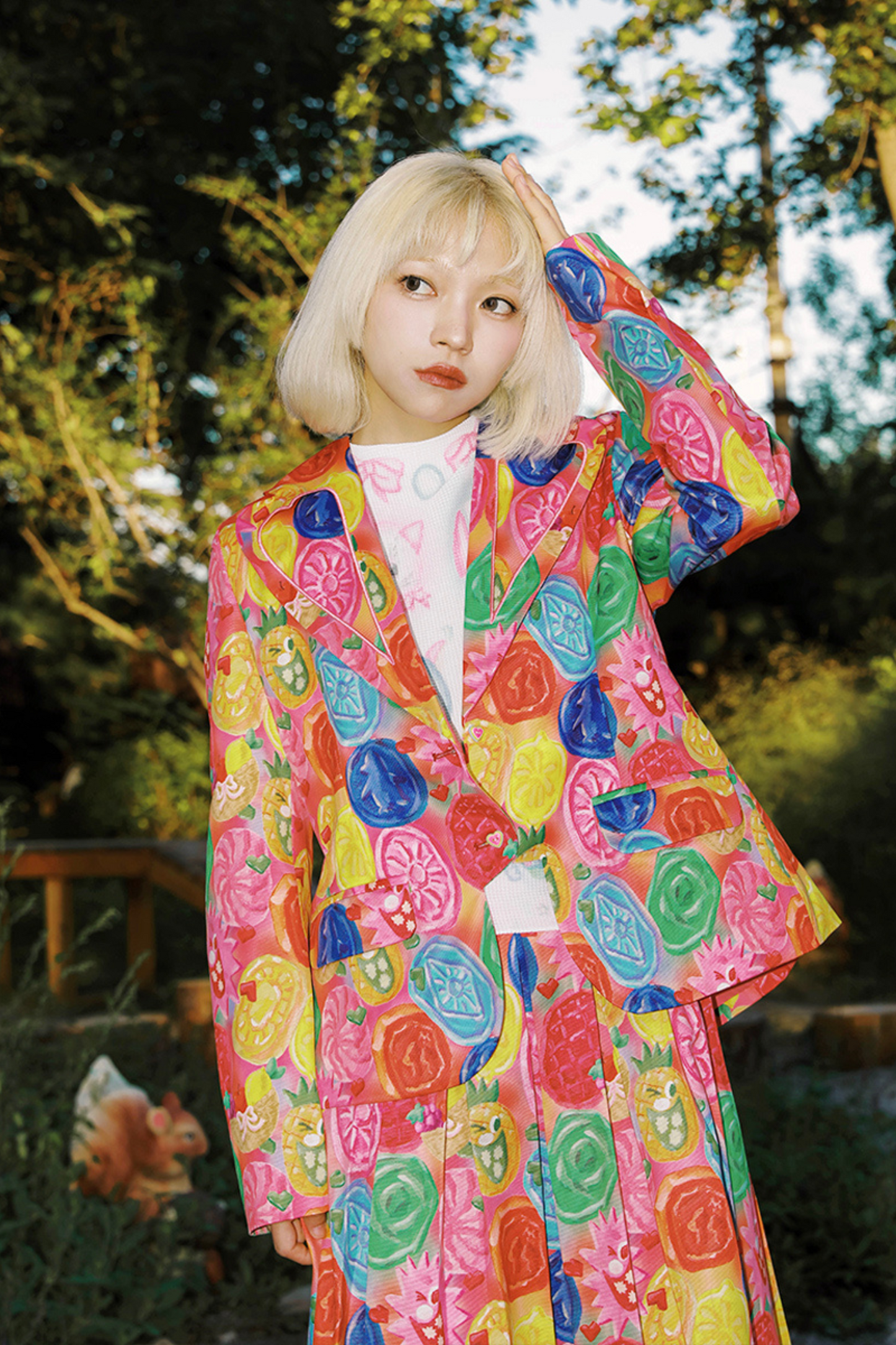 ジャケットy2k + 襟付きスカートファンタジー