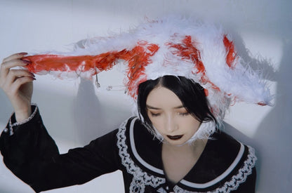 Handmade Halloween Plush Bunny Ears Hat