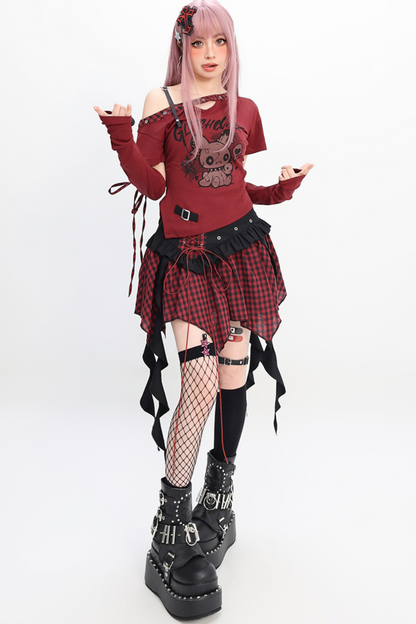 イレギュラーフォルティドール＋スリムフィットTシャツスカート