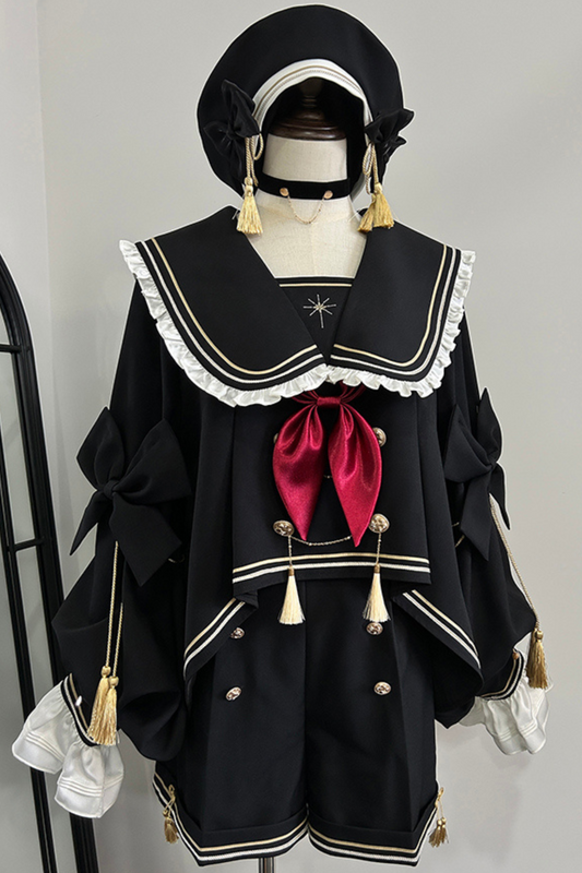 Knight Jacket Beret Shorts Choker + Sailor Bird Top Servant