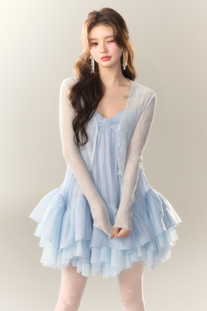 アイスカーディガン シルク シアー