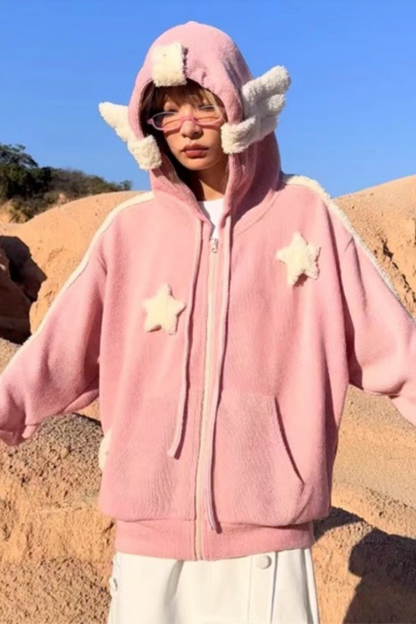 ピンクジャケットエンジェルニット