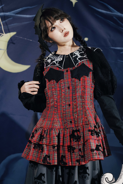 ドラキュラチェックノースリーブトップス