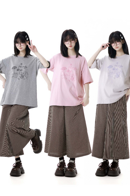 ゆったりとしたトップスのデザイン パステル