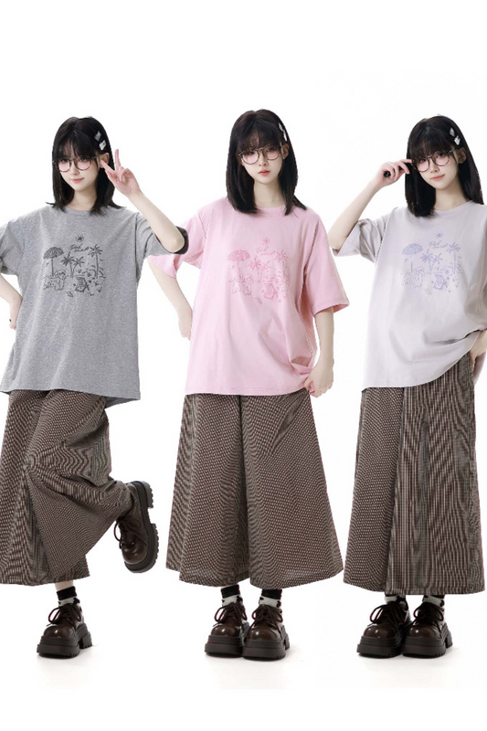 ゆったりとしたトップスのデザイン パステル