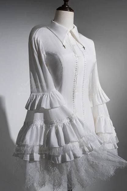 Feather Style Blouse Gothic Lolita Spider