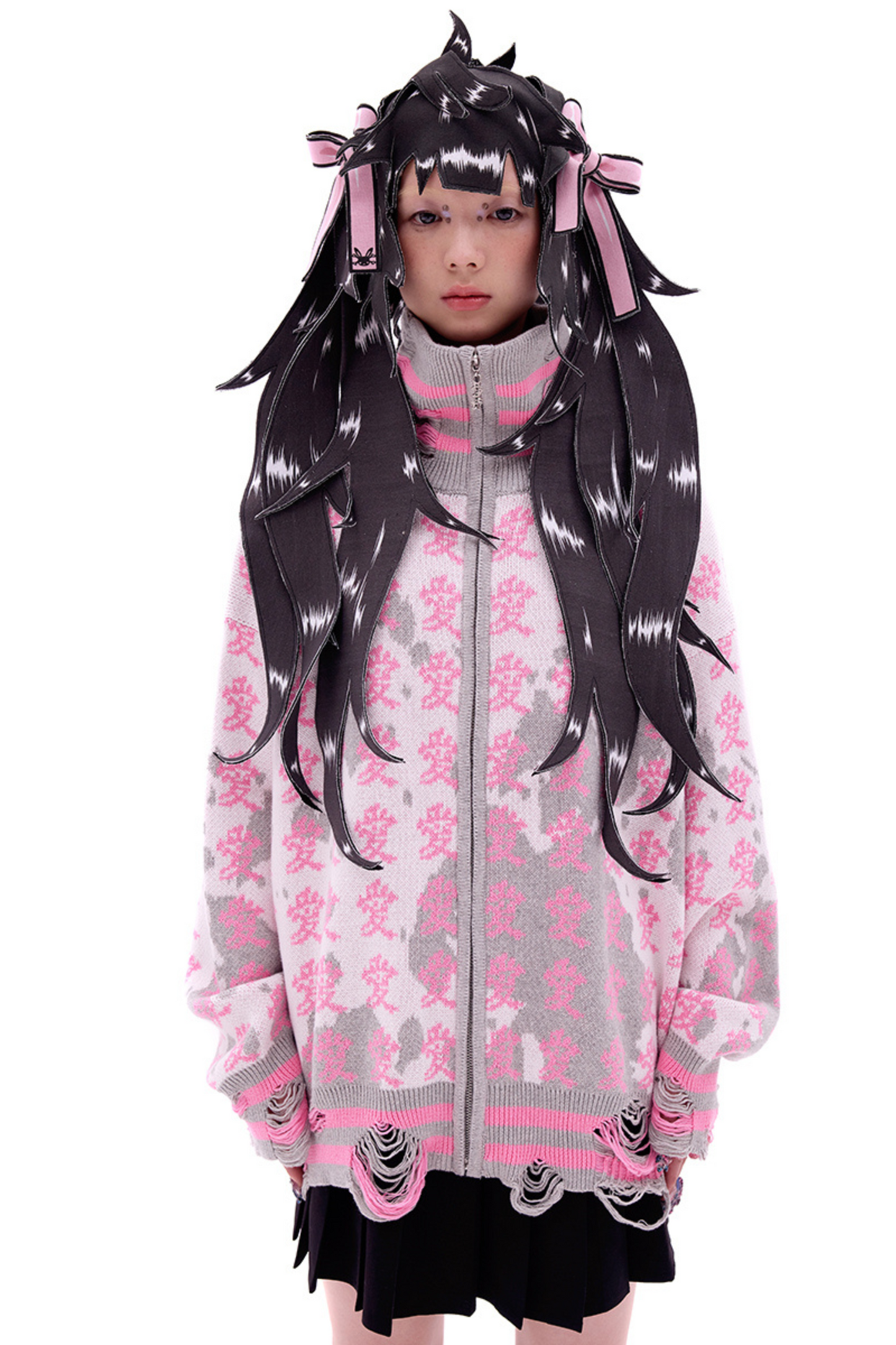 帽子ポニーテールダブルウィッグ