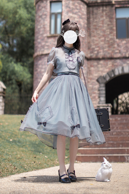 ブローチドレス ノスタルジックリボントップ + 旅するアリスアウター