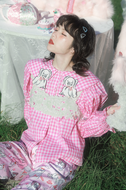 パピースリーブのレトロなロングシャツデザイン