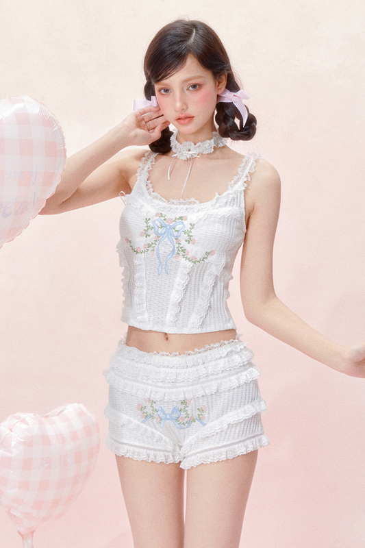 ドリームショーツ レースキャミソール + トップ ロココ