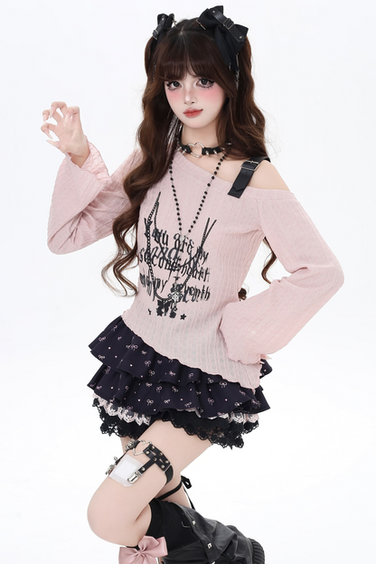 ワントップレザーサブカルチャーシアーショルダー