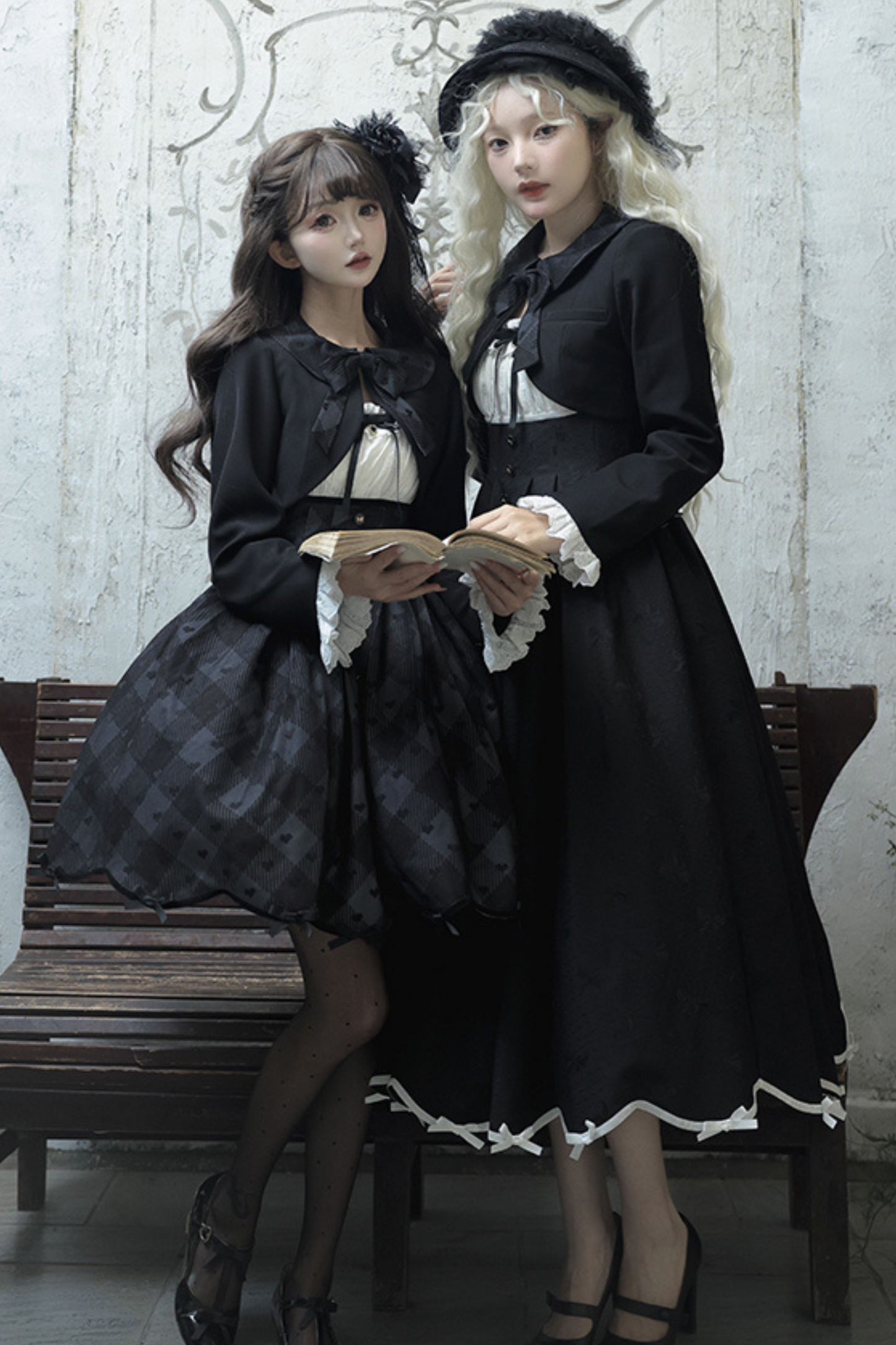 プリンセスブラックジャンパースカートロリータトップレディ+クロップドサイレント