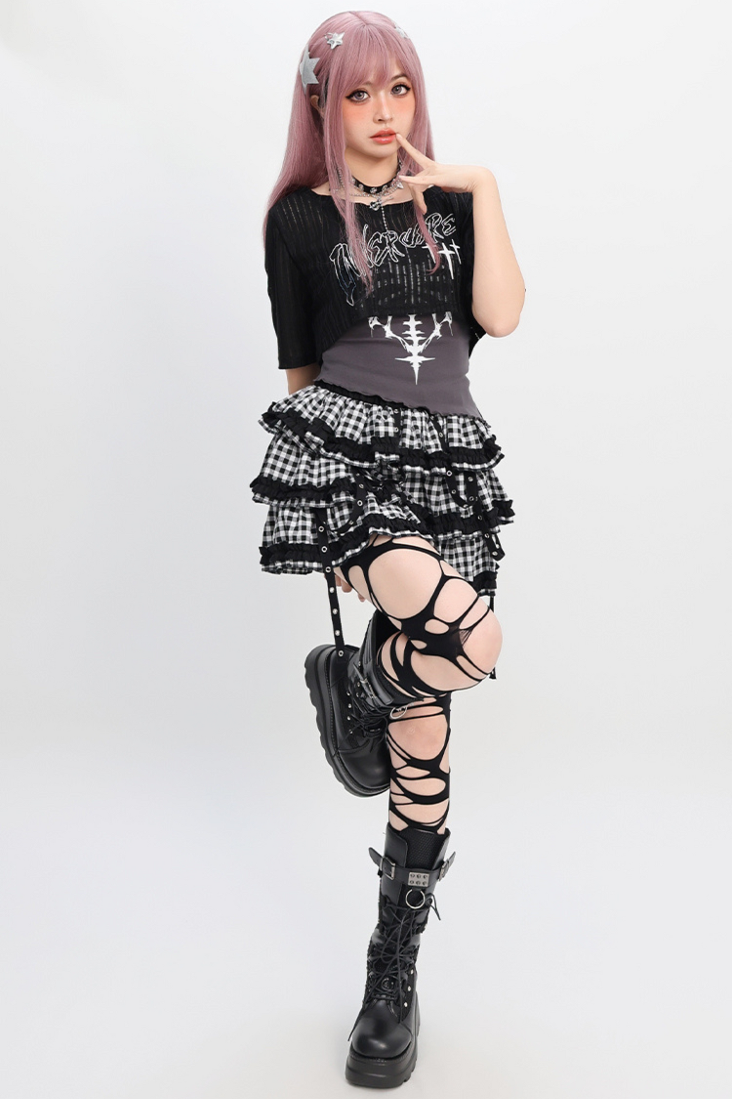 and Y2K smock Light skirt vest Asian